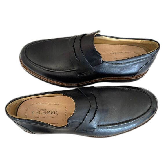 Samuel Hubbard Ivy Legend Black Leather Penny Loafer Men 11.5 W Vibram M2180 - Picture 6 of 14